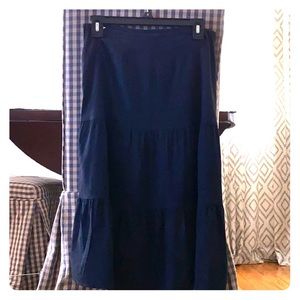 Theory Black Peasant Skirt